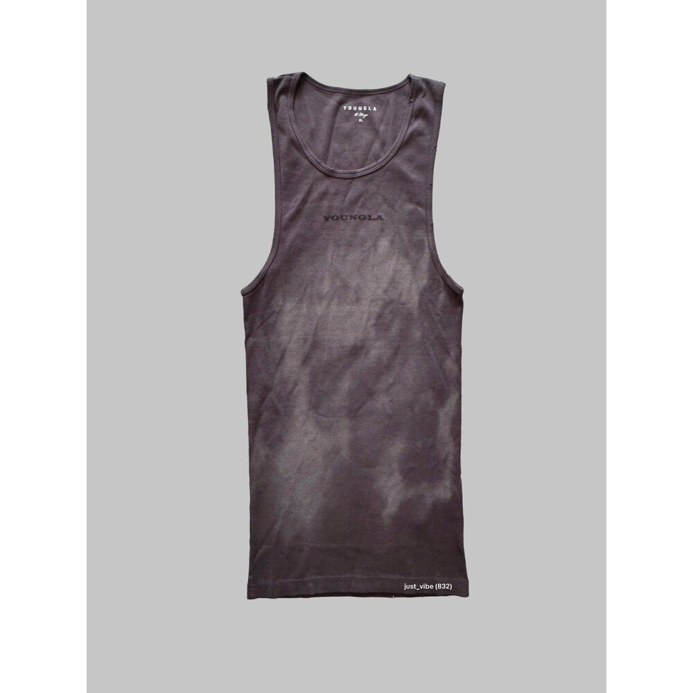 YoungLA 340 Wife Lovers Tank Top Acid Wash Brown Men's XL NWOT